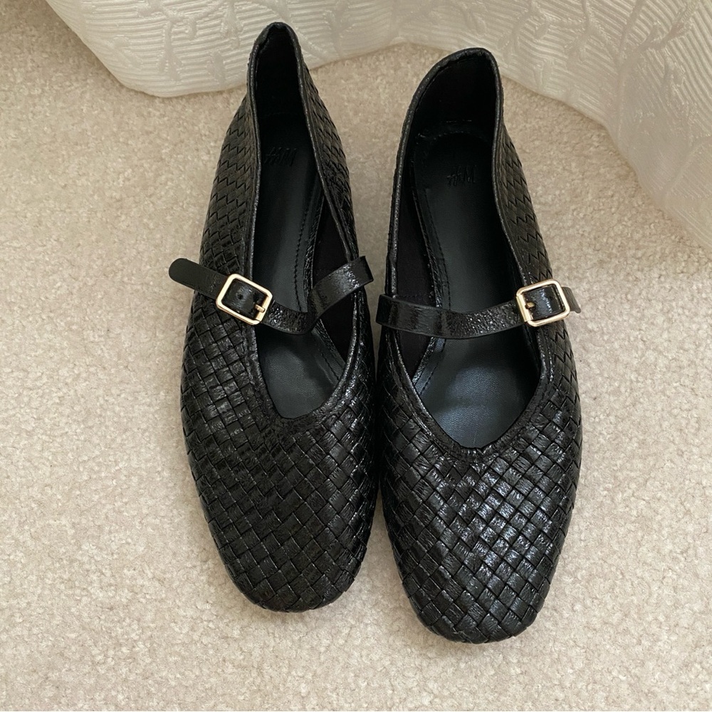 H&M Braided Mary Jane Flats, 37
